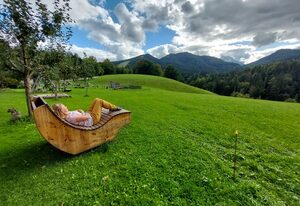 Unterthürlehen – Ferienwohnung Götschen, 50qm für 2 Pers.+ 1 Kind, 1 Schlafzimmer, 1 Kinderzimmer, Balkon
