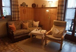 Haus Hillebrand Hans – Ferienwohnung Nr. 1 Kehlstein für 1-3 Pers., 42 m², Schlafzimmer, Wohnküche, Bk