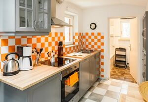 Haus Jakob – Ferienwohnung, 4-6 Personen,  90 m², 3 SZ, Wohnzimmer, Küche, 2 Bäder und Balkon