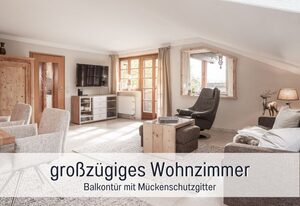 Ferienhaus Bauer in Piding – Fewo Alpenpanorama, schöne, gepflegte 5 Sterne, 68 m², Küche, Schlafzimmer, Balkon