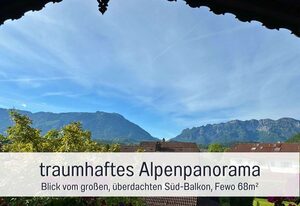 Ferienhaus Bauer in Piding – Fewo Alpenpanorama, schöne, gepflegte 5 Sterne, 68 m², Küche, Schlafzimmer, Balkon