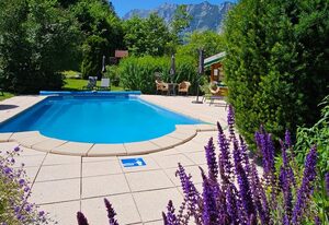 Gästehaus Oslhof Ferienwohnungen – Ferienwohnung Kehlstein, 1-2 Personen,42m , sep. Küche mit Geschirrspüler, Wohn- und Schlafzimmer, Terrasse + Wintergarten