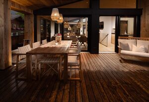 Alpenlodges – Alpenlodges Chalet Wildeiche, 65 qm, separates Schlafzimmer, Bad, Sauna, Terrasse