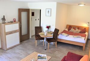 Alpen-FeWo – Ferienwohnung 1 bis 2 Personen, 42 qm, Wohn- und Schlafraum kombiniert, Terrasse