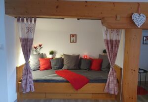 Gästehaus Moderegglehen – Nichtraucher-Ferienwohnung, 65 qm, separates Schlafzimmer, Wohnraum mit offener Küche, 2 WCs, Balkon
