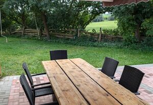 in Berkenlatten mit Großer Terrasse
