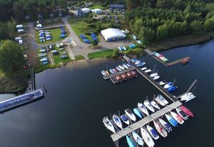 Hafencamp Senftenberger See – Campinghütte für 3 Personen