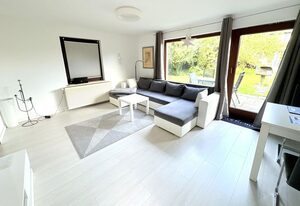 Bungalow im Garten - ruhig im Grünen mit Grill – Bungalow im Garten - Komfortables Ferienhaus mit Terrasse und Feuerschale