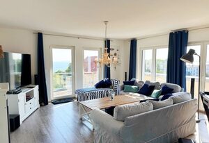 Penthouse "Molenfeuer" mit umlaufender Terrasse und Meerblick – Penthouse mit Ostseeblick