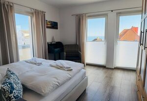 Penthouse "Molenfeuer" mit umlaufender Terrasse und Meerblick – Penthouse mit Ostseeblick