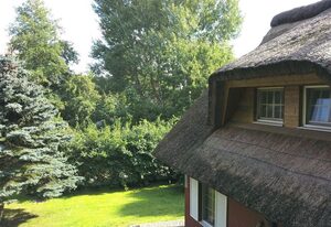 Idyllisches Reetdachhaus mit großem Garten